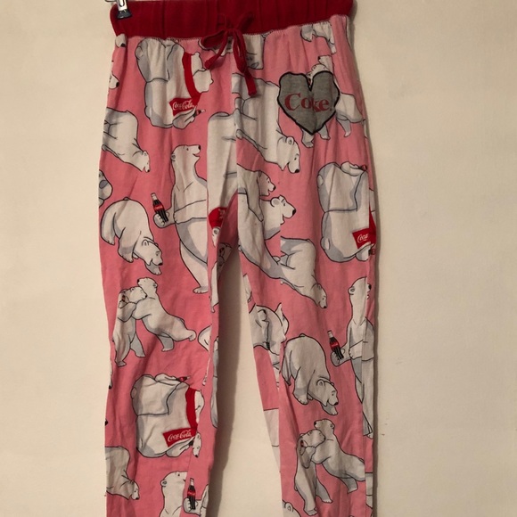 Pink Coke Pajama Pants with Polar Bears - Picture 1 of 8